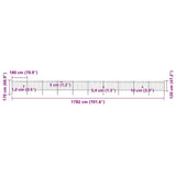 Garden Fence Steel Sturdy Rectangular Modern 277629