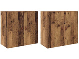Wall-Mounted Cabinet 2 pcs Old Wood 69.5 x 34 x 90 cm 3394572