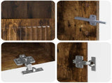 5 Piece LED TV Cabinet Smoked Oak Engineered Wood 3416422