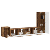 TV Cabinet Set Wall-mounted 3 pcs Old Wood Engineered Wood 3409022
