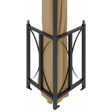 Gazebo with Sidewalls&Double Roofs 3x4 m Taupe 318545