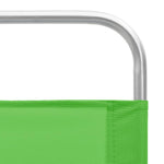 Folding Beach Chairs 2 pcs Green Fabric 310370
