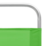 Folding Beach Chairs 2 pcs Green Fabric 310370