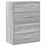 Cabinets with 2 Drawers 2 pcs Grey Sonoma 60x31x40 cm Engineered Wood 858832
