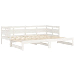 ZNTS Pull-out Day Bed without Mattress White 2x cm 820313