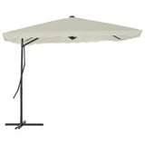 Garden Parasol with Steel Pole 250x250 cm Sand 44882