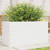 Garden Planter White 90x40x46 cm Solid Wood Pine 3282445