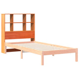 Headboard with Storage Wax Brown 100 cm Solid Wood Pine 855671