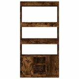 Highboard Smoked Oak 92x33x180 cm Engineered Wood 3309622