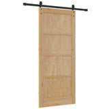 Sliding Door Natural 86 x 198.5 cm Solid Pine Wood 3445438