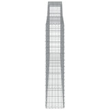 Arched Gabion Baskets 3 pcs 400x30x140/160 cm Galvanised Iron 3146893
