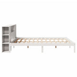 Bookcase Bed without Mattress White 180x200 cm Super King Solid Wood Pine 3321547