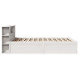Bed Frame without Mattress White 160x200 cm Solid Wood Pine 3323411