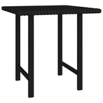 ZNTS Garden Side Tables 3 pcs Black Poly Rattan 3324831