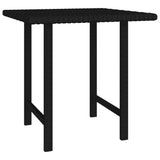 ZNTS Garden Side Tables 3 pcs Black Poly Rattan 3324831