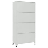 Locker Cabinet with 6 Compartments Steel 90x45x180 cm Grey 20156