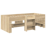 Bed with Tunnel 3 pcs Sonoma and Light Blue Engineered Wood 3423576