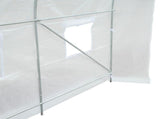 3.5 x 2 x 2 m Polytunnel Greenhouse, Walk-in Green House for Garden with Mesh Windows, Galvanised T3398P310902