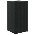 ZNTS Garden Planter Black 40x40x80 cm Poly Rattan 366413