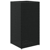 Garden Planter Black 40x40x80 cm Poly Rattan 366413