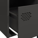 ZNTS Bedside Cabinet Black 35x39x43.5 cm Steel 851244