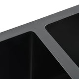 Handmade Kitchen Sink Black Stainless Steel 145087