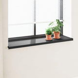 Window Sill Black with Wood Grain 140 x 45 x 4.5 cm PVC 42022229