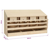 170657 Chicken Laying Nest 4 Compartments 106x40x59 cm Solid Pine Wood