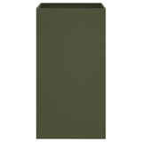 ZNTS Planter Olive Green 42x38x75 cm Steel 841580