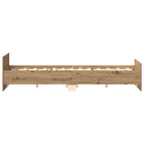 Bed Frame without Mattress Artisan Oak 160x200cm Engineered Wood 3328755