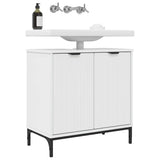 Bathroom Sink Cabinet High gloss white 60.5 x 33.5 x 61 cm 883418