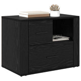 Bedside Cabinet Black Oak 35 x 60 x 50 cm Engineered Wood 881089