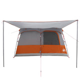 Family Tent Grey and Orange 380 x 260 x 190 cm Polyester 42028495