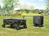 Folding Garden Trolley, Outdoor Wagon Cart with Carry Bag, for Beach, Camping, Festival, 120KG T3398P377574