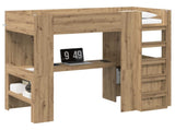 Loft Bed Frame with Desk with Storage Artisan Oak 100 x 200 cm 3410466