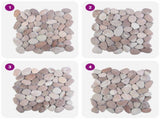 Pebble Tiles Beige and Pale Pink 30 x 30 cm River Pebble 42033531