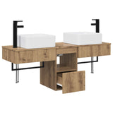 Bathroom Cabinet Set 3 pcs Artisan Oak 53 x 35 x 39 cm 3405616