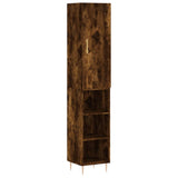 Highboard Smoked Oak 34.5x34x180 cm Engineered Wood 3198974