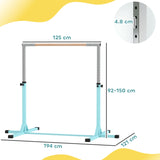 Height Adjustable Gymnastics Horizontal Bar for Kids, Children Junior Kip High Bar Fitness, Light T3398P349203