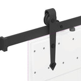 Sliding Door Hardware Kit 213.5 cm Steel Black 4009705