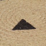 Handmade Rug Jute with Triangle Print 90 cm 133689