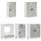 Kitchen Unit PORTO 5 pcs Concrete Grey Engineered Wood 3438278