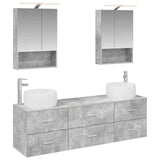 Bathroom Furniture Set 5 pcs Concrete Grey 3407002