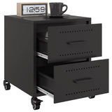 Bedside Cabinet Black 36x39x43.5 cm Steel 846626