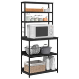 Kitchen Shelf Black Oak 80 x 40 x 168 cm Engineered Wood 883886