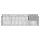 Chicken Run with Roof 2.5x8x2.25 m Galvanised Steel 3328528