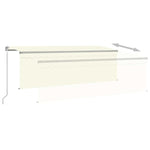 Manual Retractable Awning with Blind&LED 4x3m Cream 3069422