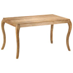 ZNTS Dining Table 135x75x76 cm Solid Mango Wood 247114