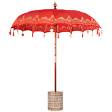Balinese Parasol Red 215 x 215 x 260 cm Cotton and solid wood 3356899
