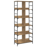 Bookshelf Artisan oak 78.5 x 33 x 188.5 cm metal PB 8010896